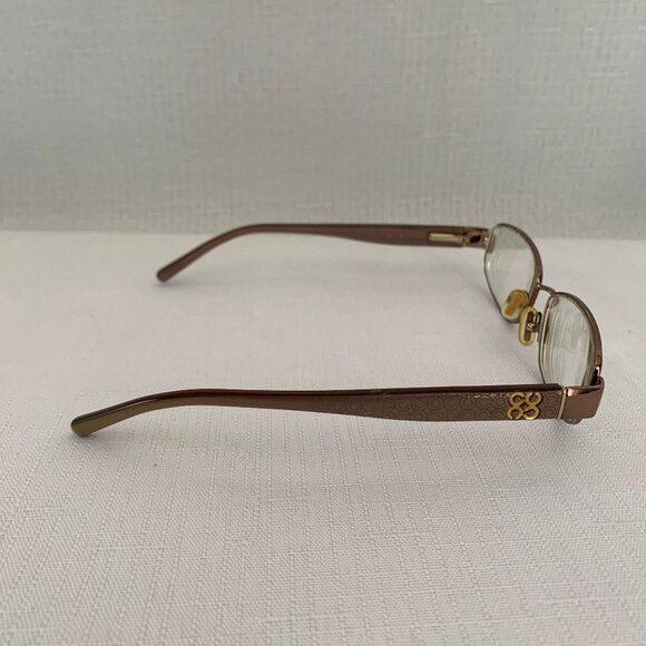 COACH Oriana 1023 Tan Pink Full Rim Eyeglass Frames Only with Case - Picture 4 of 16